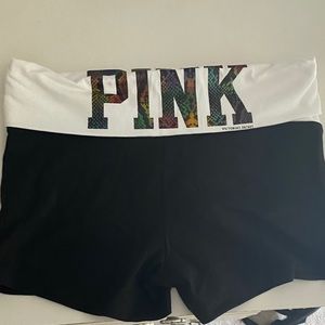 PINK fold over top spandex